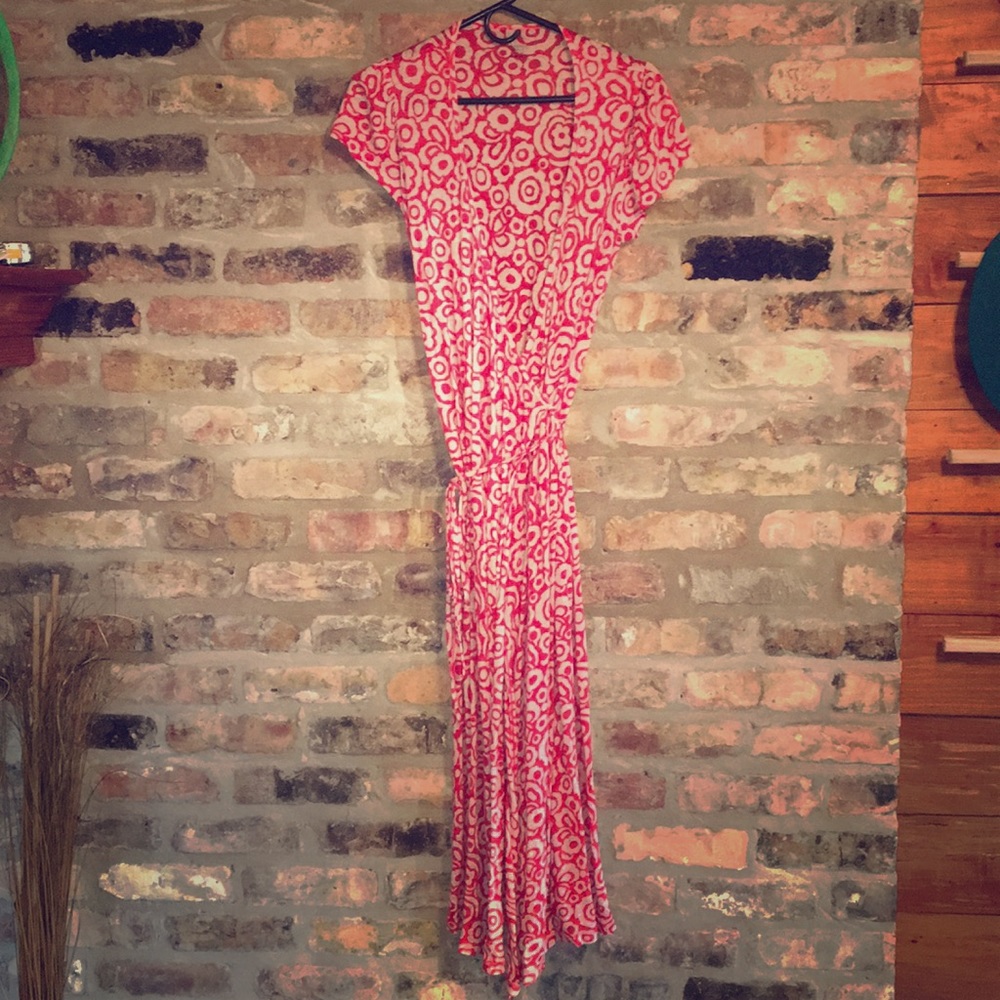 Majesty Paris linen wrap dress